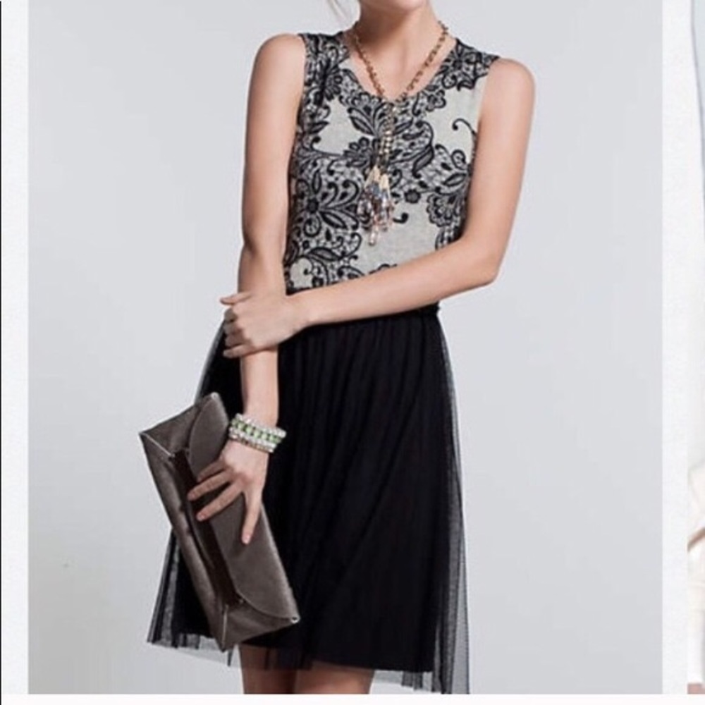 Anthropologie Weston Wear Black Tulle Dress